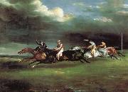Theodore Gericault The Derby at epson Spain oil painting artist